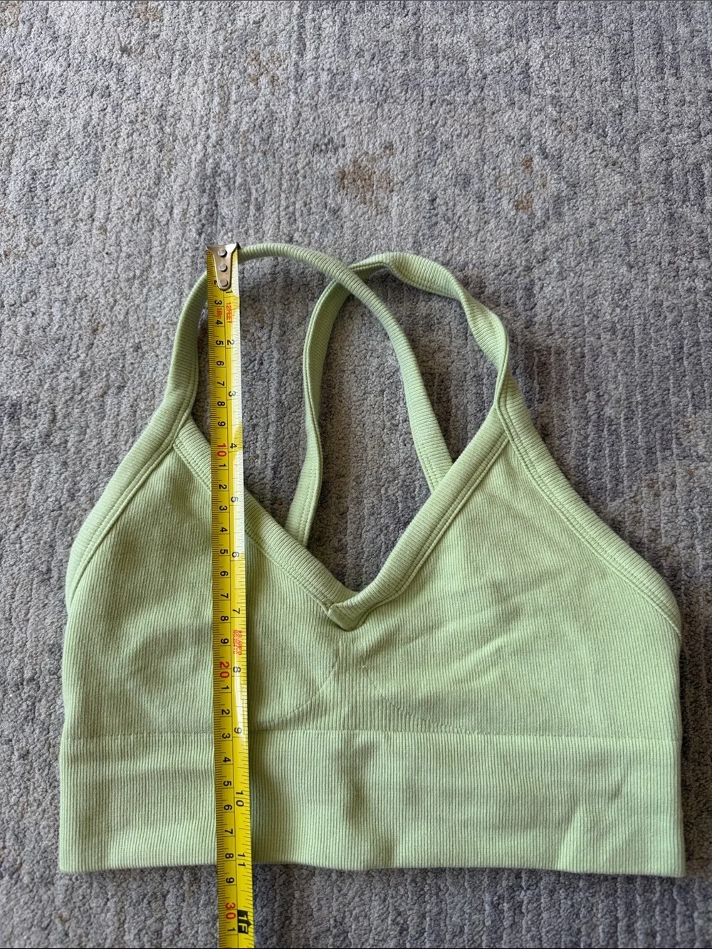 ALO Yoga Iced Green Tea Cross-Back Seamless Sports Bra